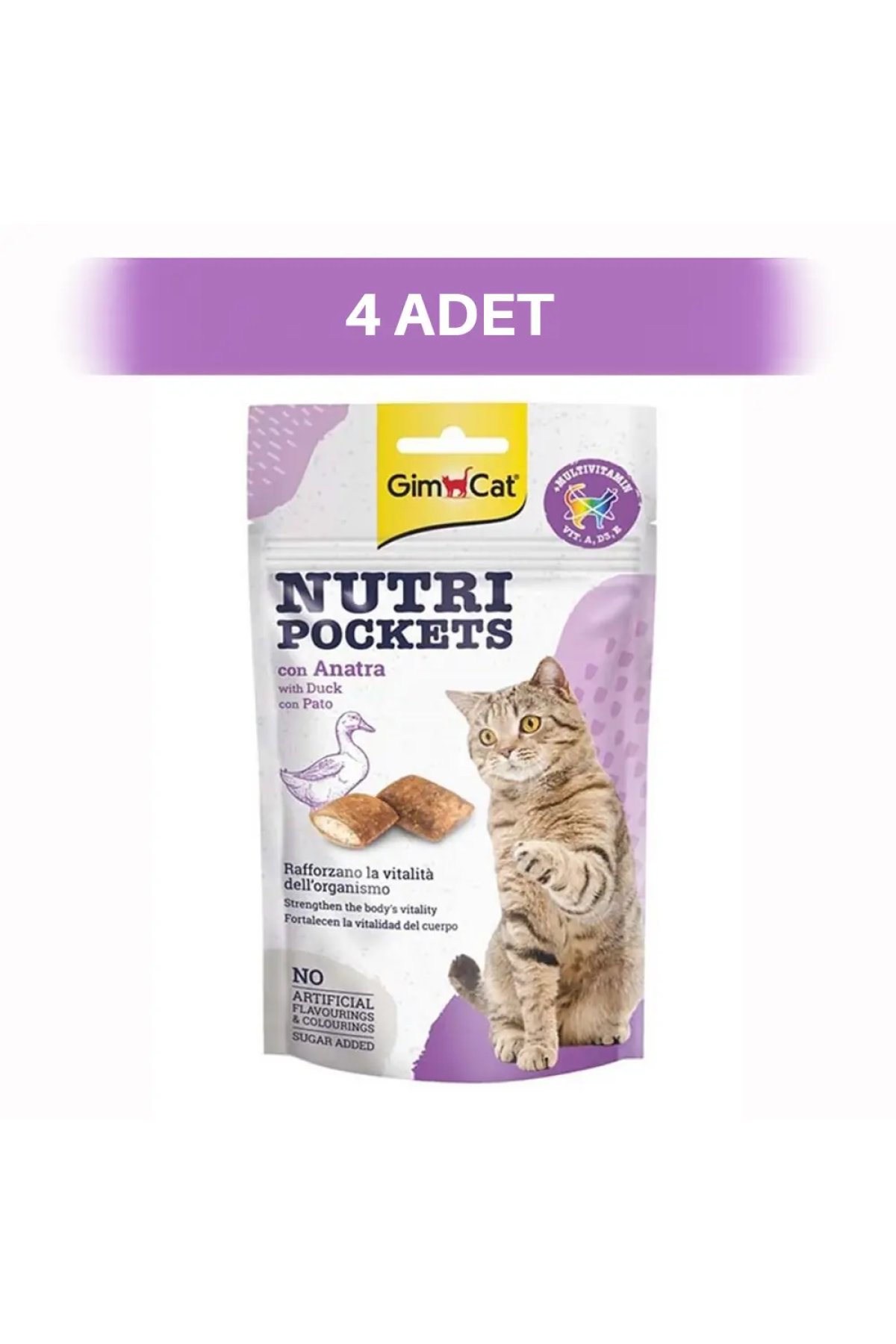 Nutripockets Kedi Ödülü Ördek 60 gr x 4 Adet