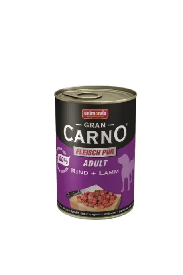 GranCarno Sığır Etli ve Kuzu Etli Yetişkin Köpek Konservesi 6 x 400 gr