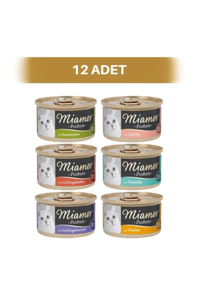 6 Çeşit Karma Yetişkin Kedi Konservesi 12 x 85 gr