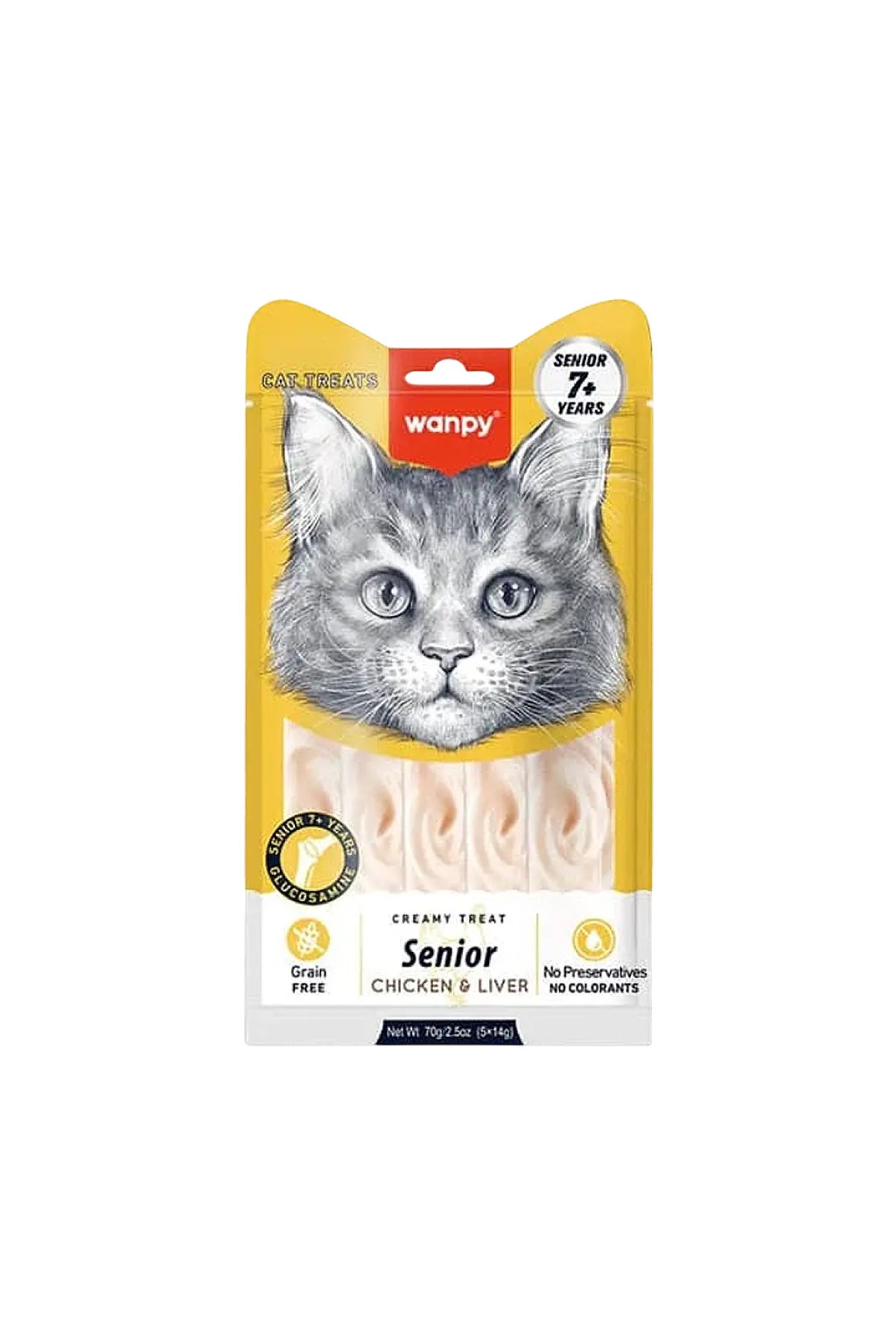 Tavuklu & Ciğerli – 7+ Yaş Kedi Krema Ödülü 14 gr 5'li