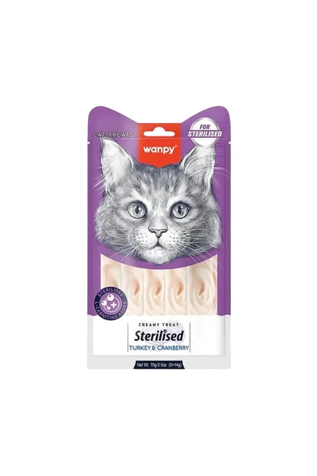 Hindi & Kızılcıklı Kısırlaştırılmış Kedi Krema Ödülü 14 gr 5'li