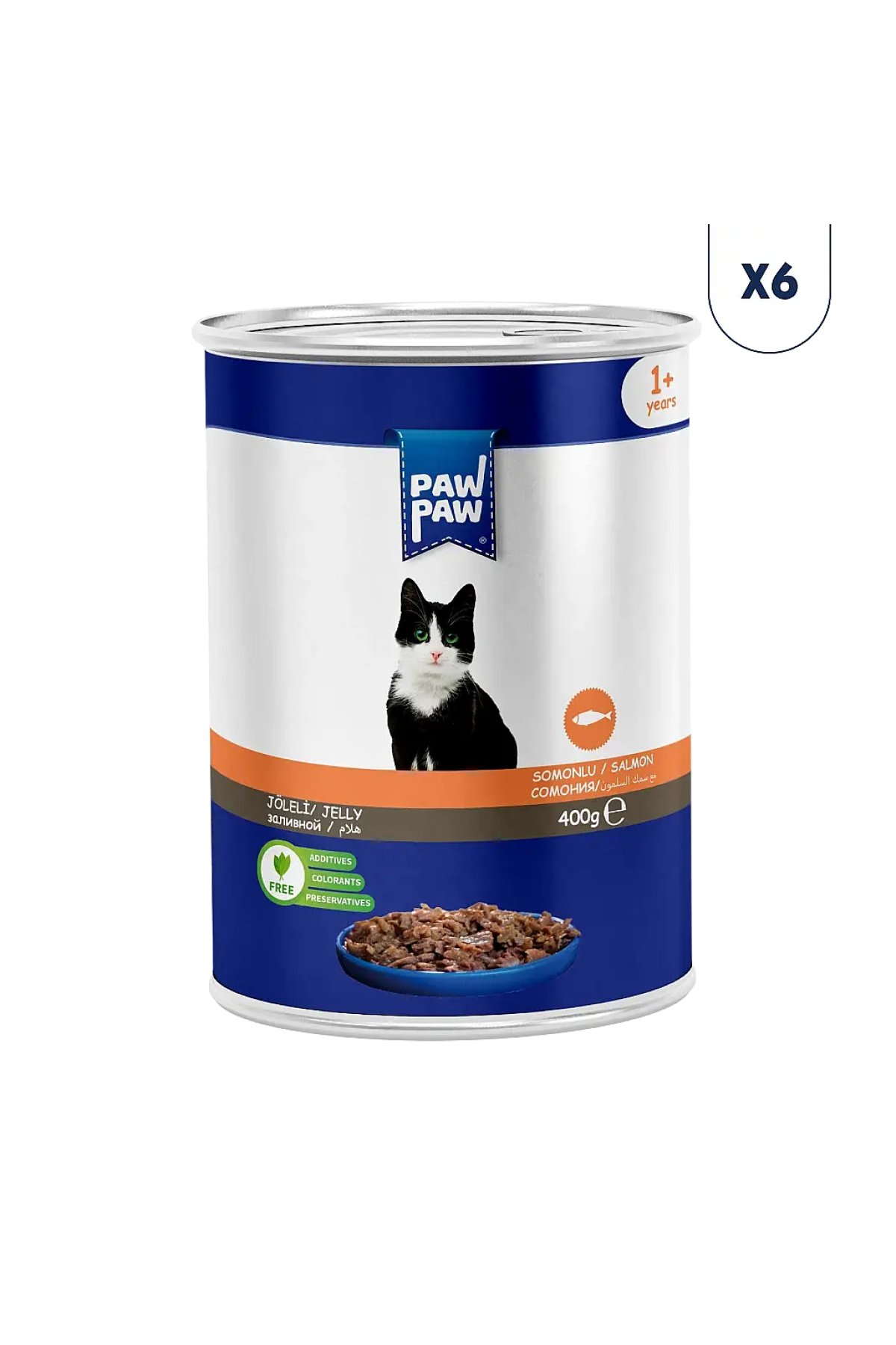 Somonlu Yetişkin Kedi Konserve Maması 400 gr 6'lı