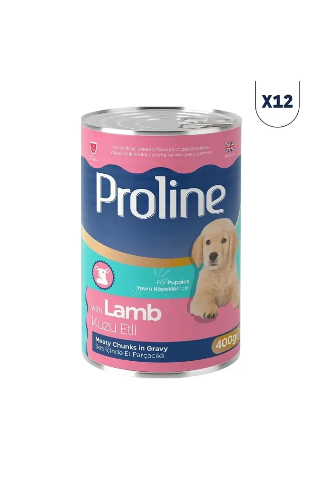 Sos İçinde Parça Kuzu Etli Yavru Köpek Konservesi 400 gr 12'li