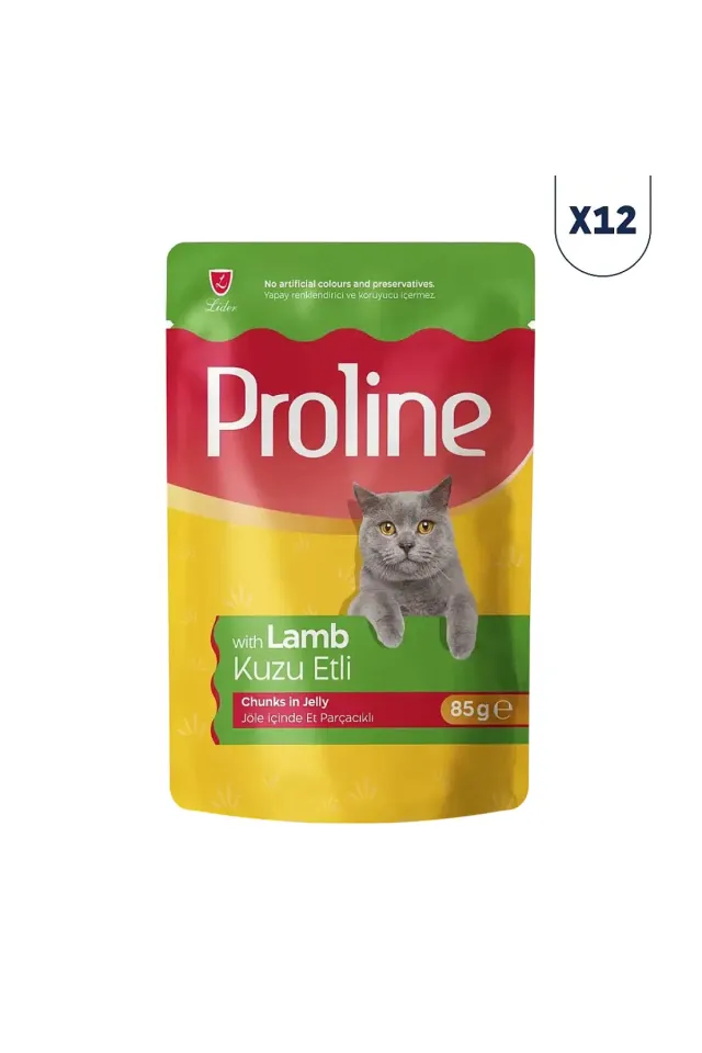 Jöle İçinde Kuzu Etli Yetişkin Kedi Pouch 85 gr 12'li