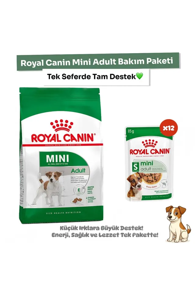 Mini Adult Köpek Maması Seti – 8 Kg + 12’li Yaş Mama!