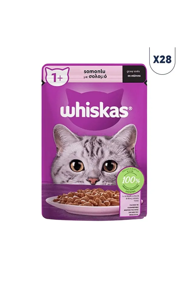 Pouch Sos İçinde Somonlu Yetişkin Kedi Konservesi 85 gr 28'li