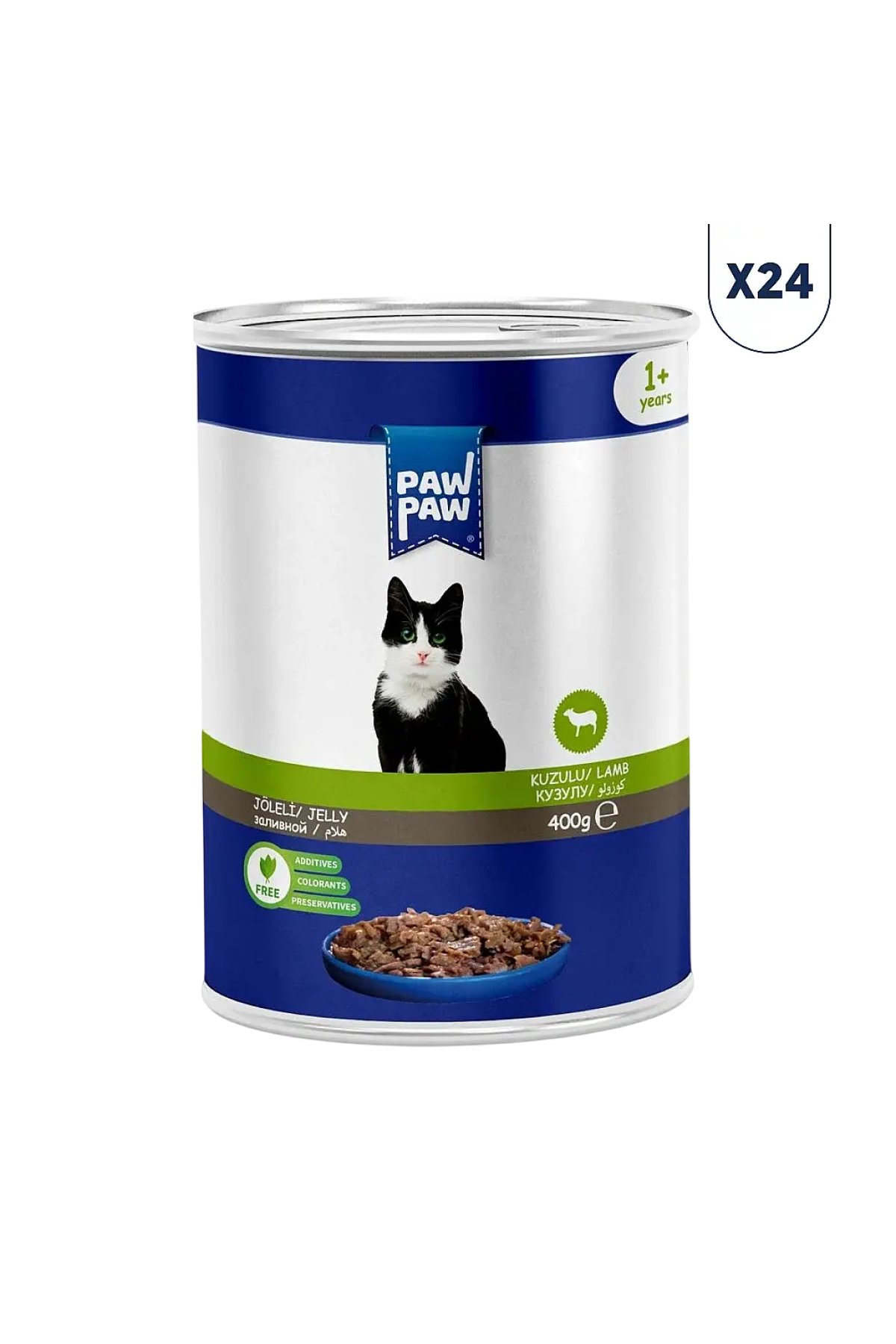 Kuzu Etli Yetişkin Kedi Konserve Maması 400 gr 24'lü
