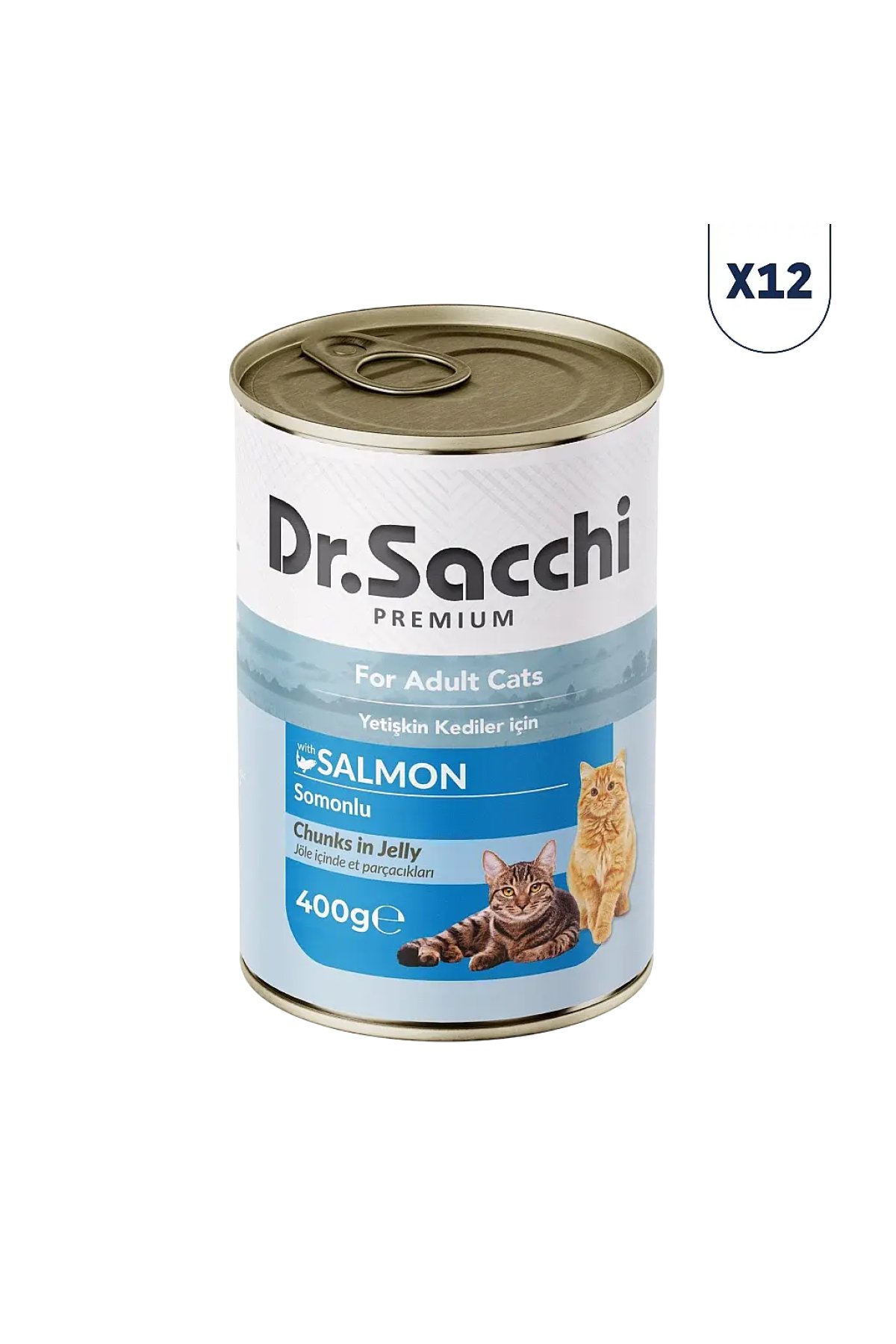 Somonlu Yetişkin Kedi Konservesi 400 gr 12'li
