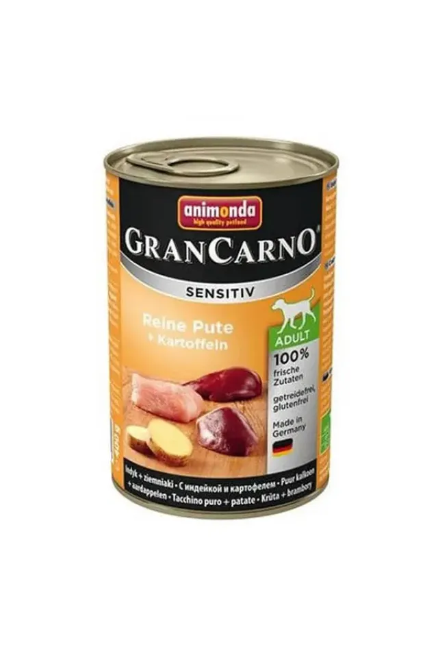Gran Carno Sensitiv Hindili Patatesli Köpek Konservesi 400gr 6 Al 5 Öde