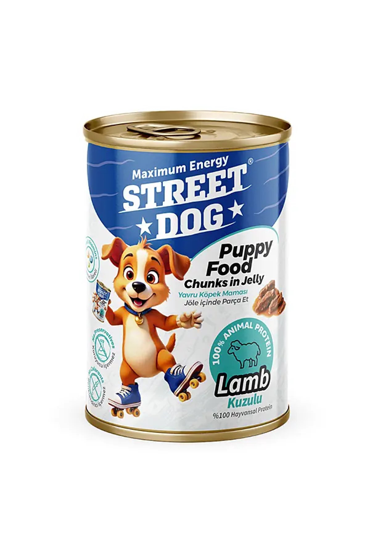 Street Dog Parça Etli Jöleli Kuzu Etli Konserve Yavru Köpek Maması 400gr