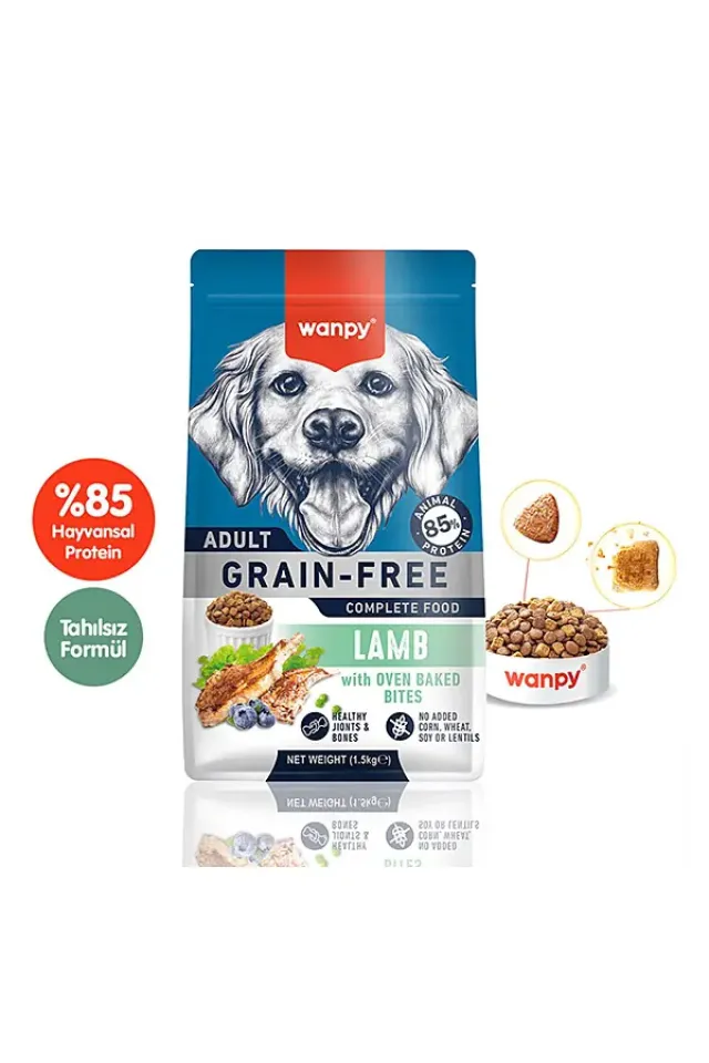 Tahılsız Kuzu Etli Yetişkin Köpek Maması 1,5Kg