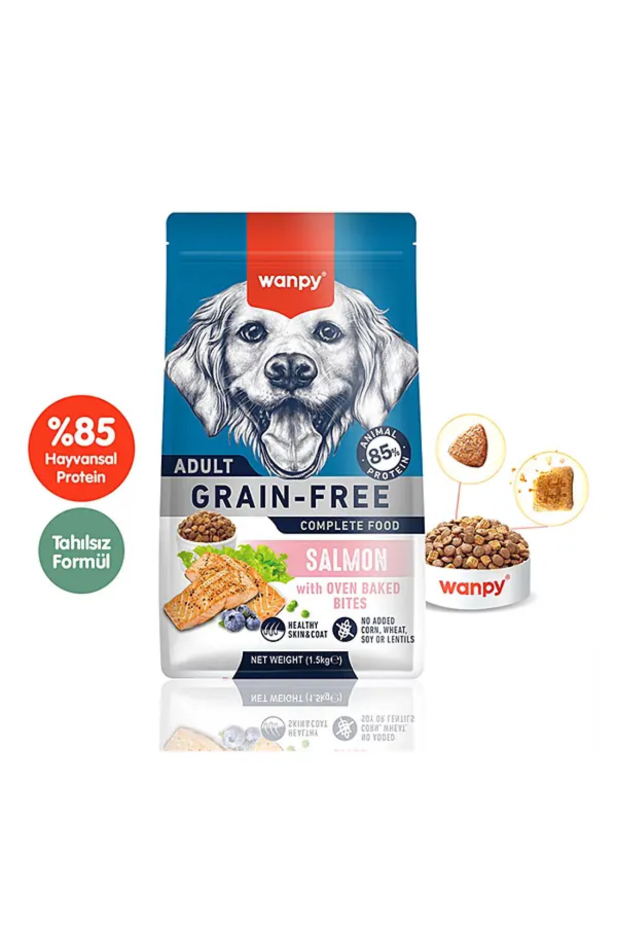 Tahılsız Somon Balıklı Yetişkin Köpek Maması 1,5Kg