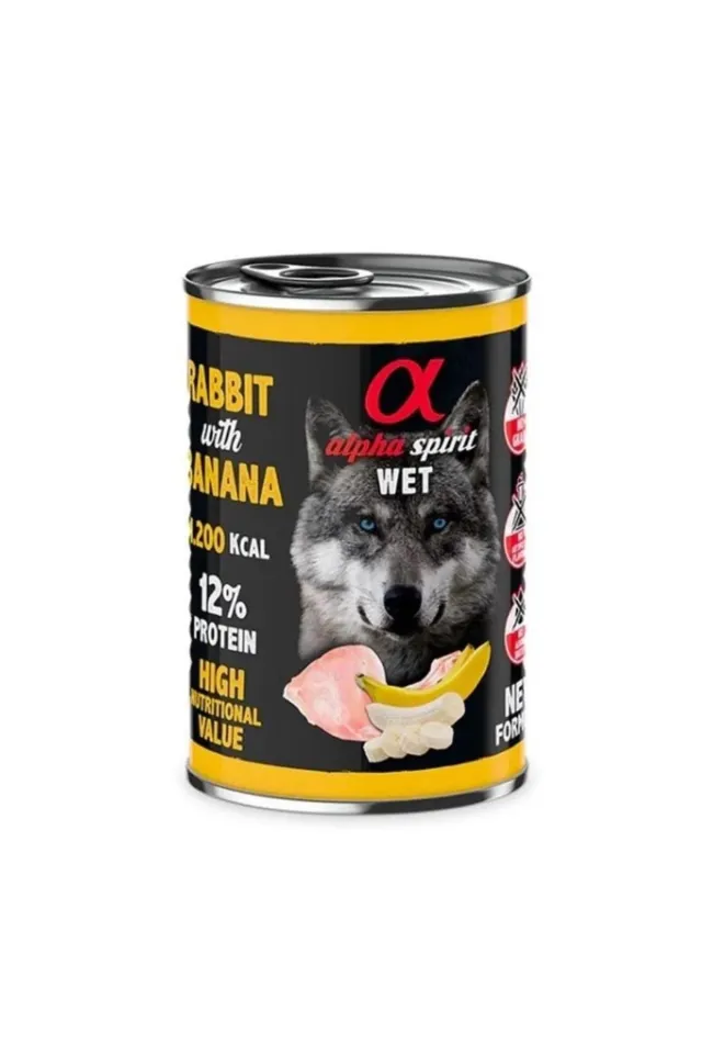 Yetişkin Köpek Konservesi Tavşanlı Muzlu 400 gr