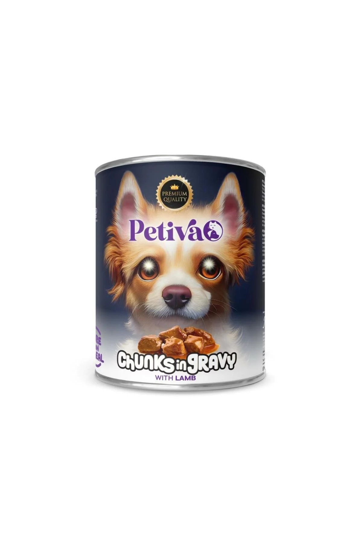 PETİVA KUZU ETLİ SOSLU YAVRU KÖPEK KONSERVESİ 400 GR