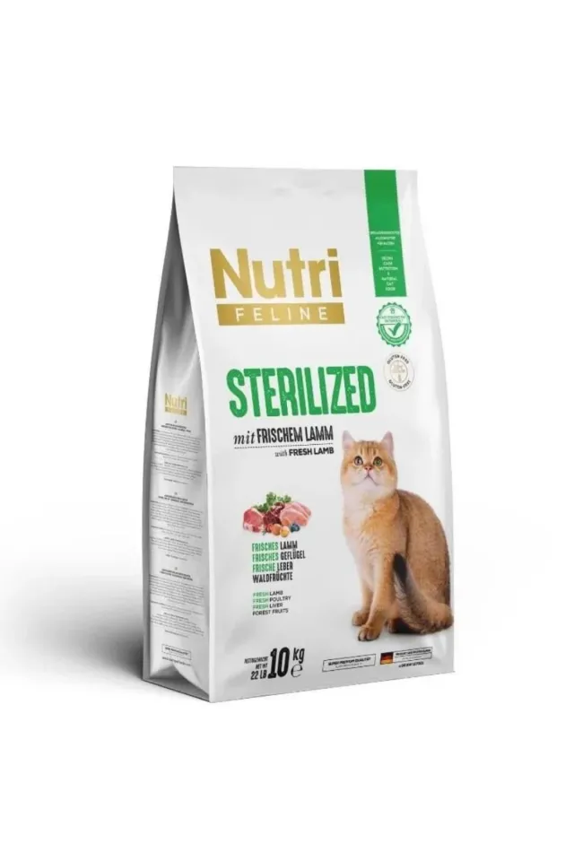 Feline Sterilised Kısırlaştırılmış Kuzulu Kedi Maması 10 kg