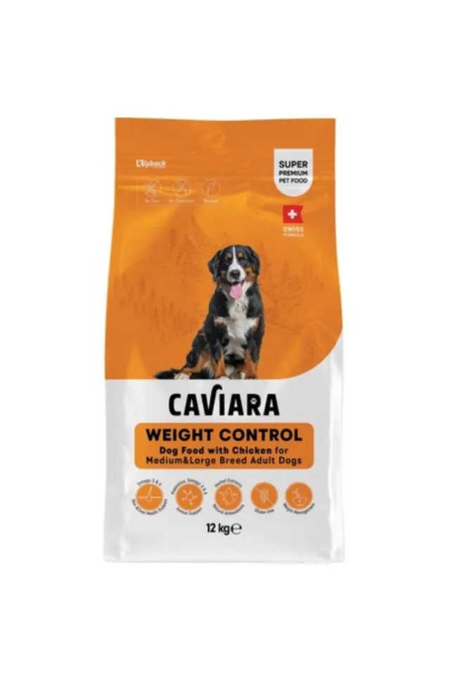 Caviara Orta ve Büyük Irk Tavuklu Kilo Kontrollü Yetişkin Köpek Maması 12 Kg