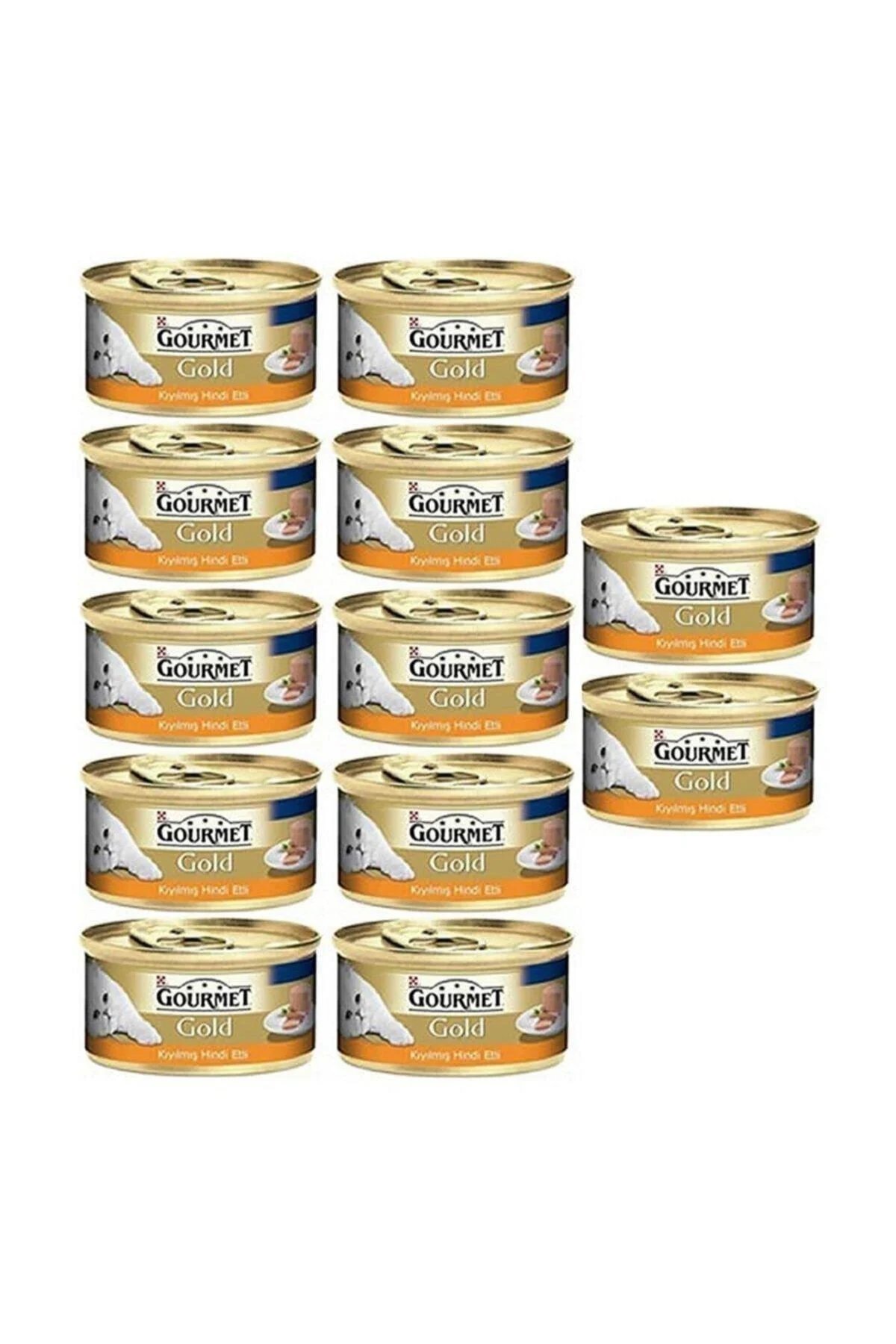 Gourmet Gold Kiyilmiş Hindi Etli Yetişkin Kedi Konservesi 85 Gr 12  Adet
