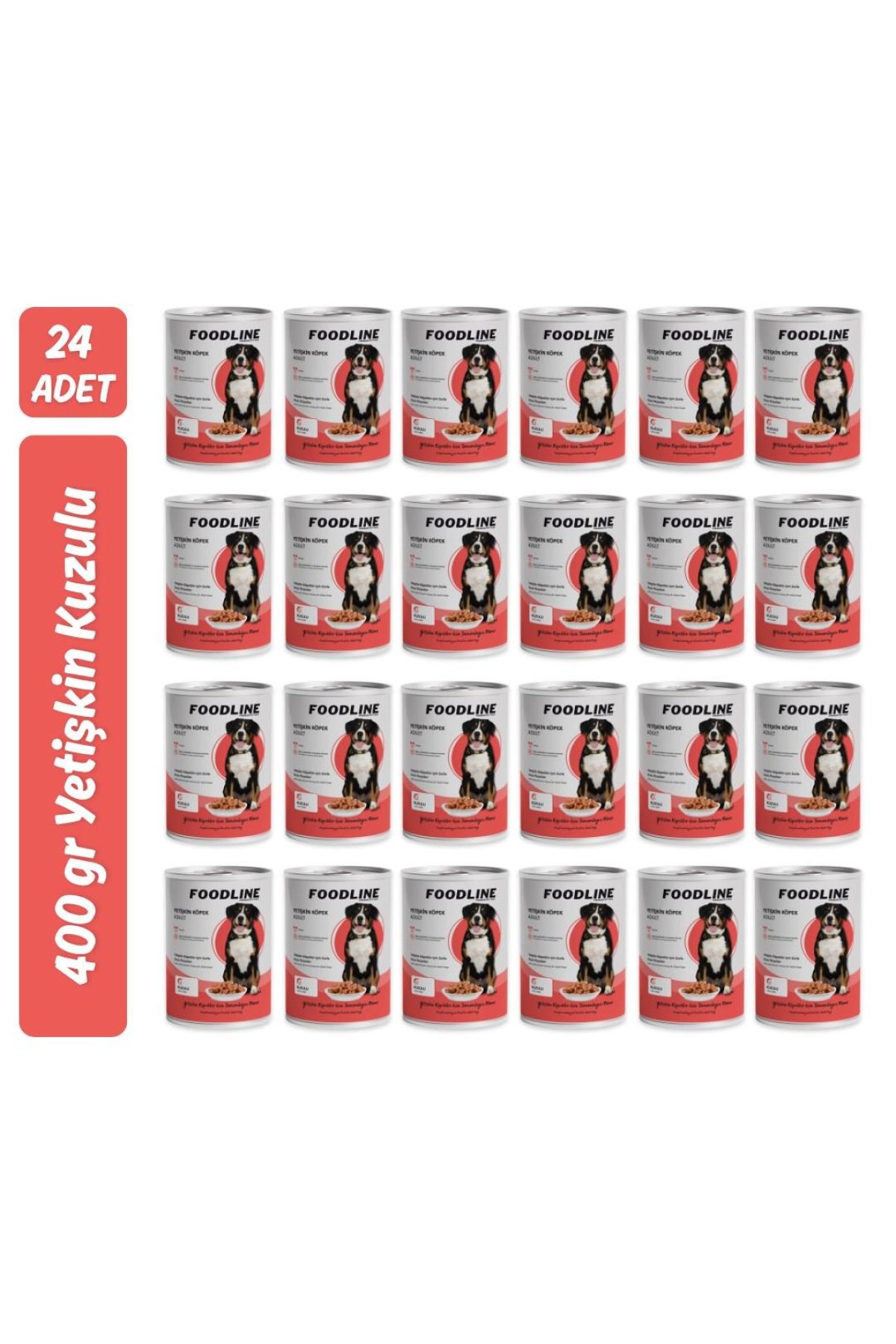 Kuzu Etli Yetişkin Köpek Konservesi 400 Gr x 24 Adet