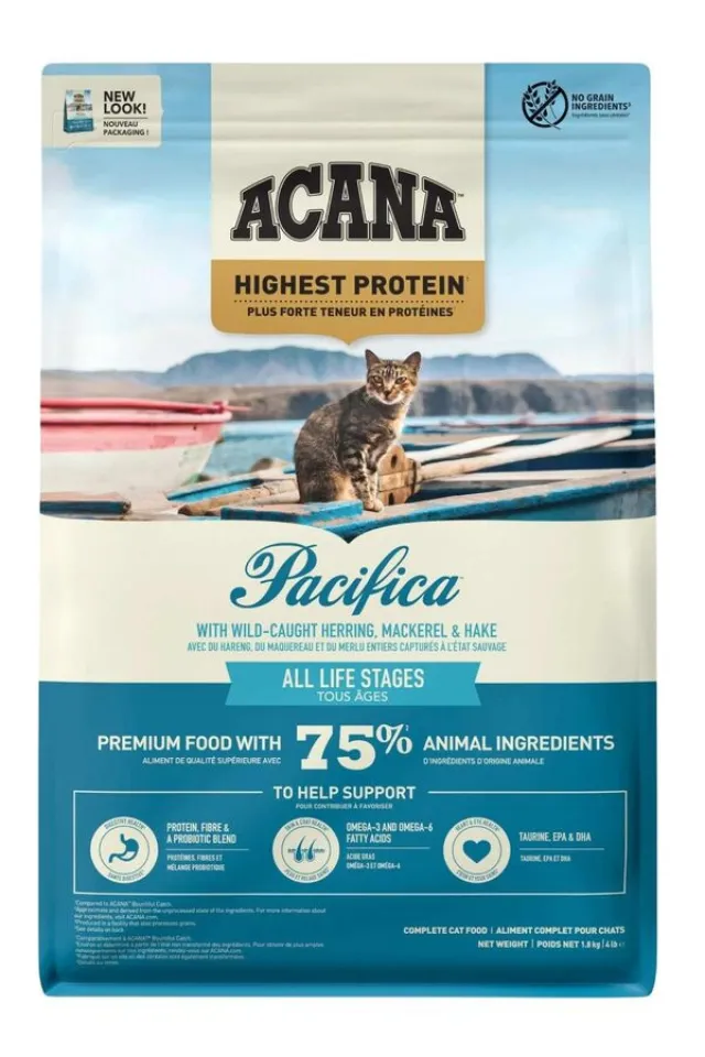 Pacifica Balıklı Tüm Irk ve Yaşam Evreleri için Kedi Maması 1,8kg