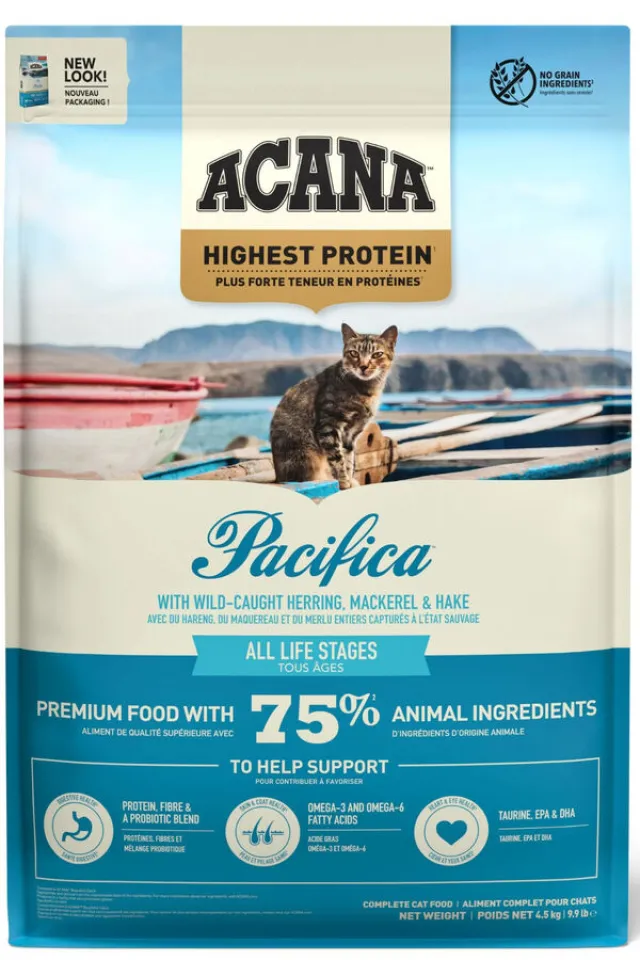 Pacifica Balıklı Tüm Irk ve Yaşam Evreleri için Kedi Maması 4,5kg