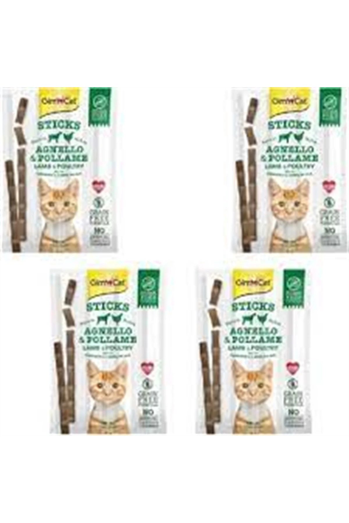 Tahılsız Kuzu ve Tavuklu Kedi Ödül Çubukları 4X4Parça (80 Gr)