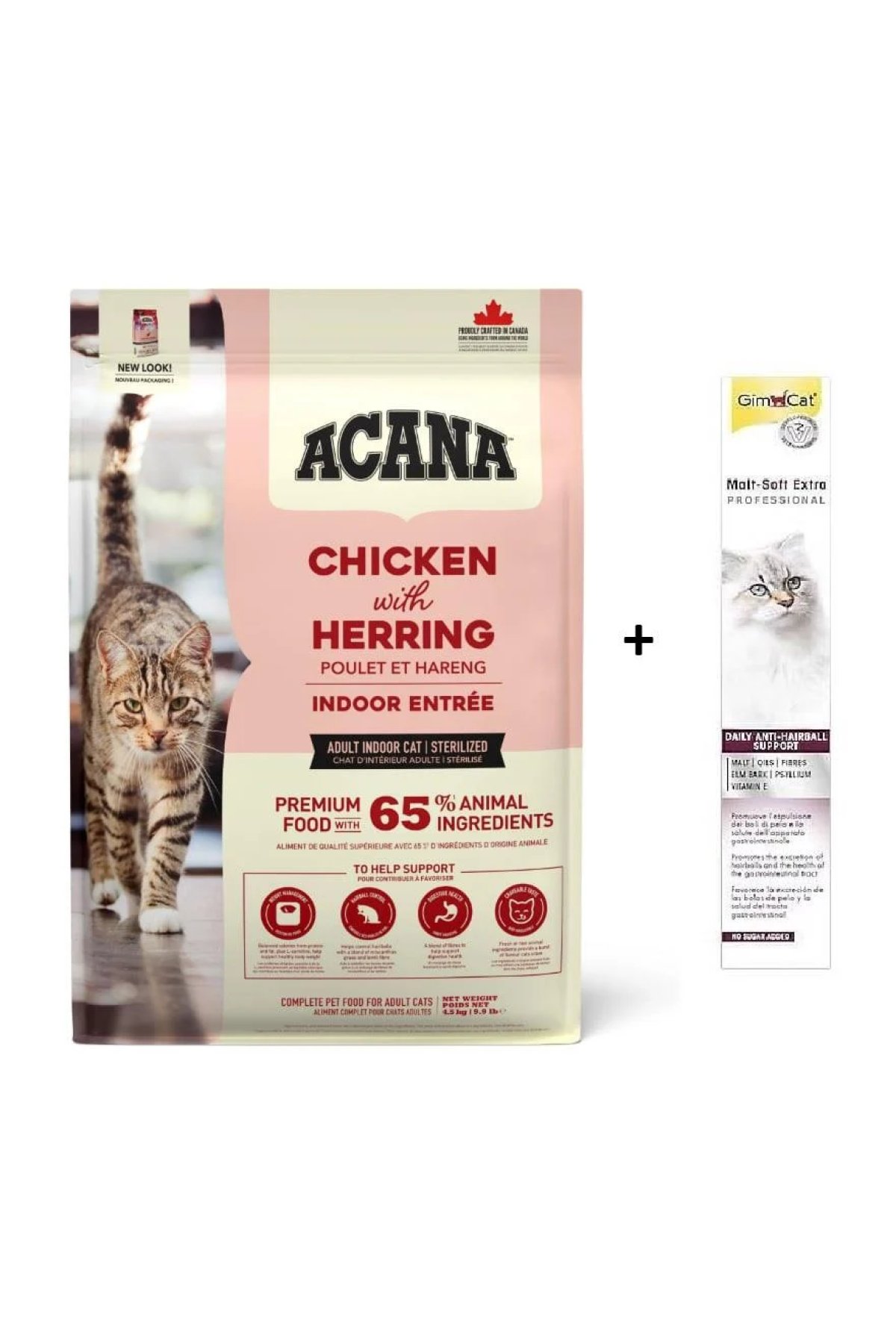 Indoor Entree Tavuk Ve Hindili Kısırlaştırılmış Kedi Maması 4,5 Kg + (Gimcat Malt Extra 100 g)