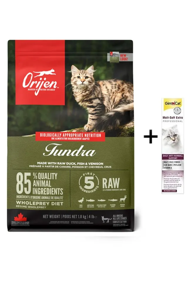 Tundra Tahılsız Kedi Maması 5,4 kg + (Gimcat Malt Extra 100 g)