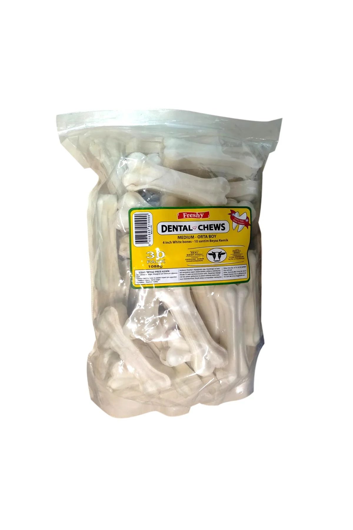 Dental Chews Sütlü Kemik Köpek Ödülü  30 Adet (Medium Boy)