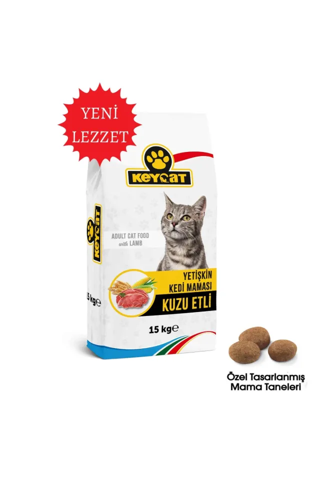 Keycat Kuzulu Yetişkin Kedi Maması 15 Kg