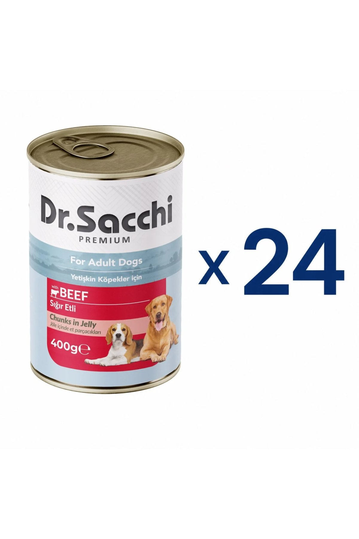Delicious Sığır Etli Köpek Konservesi  400 gr (24 Adet)
