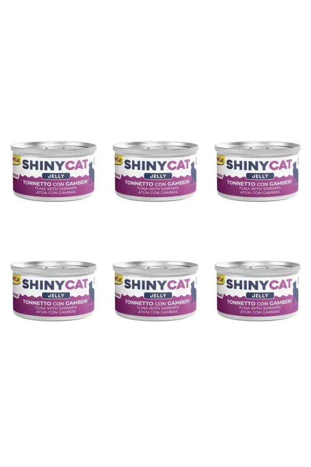 Shinycat Karidesli Ve Ton Balıklı Konserve Kedi Maması 70 Gr (6 Adet)