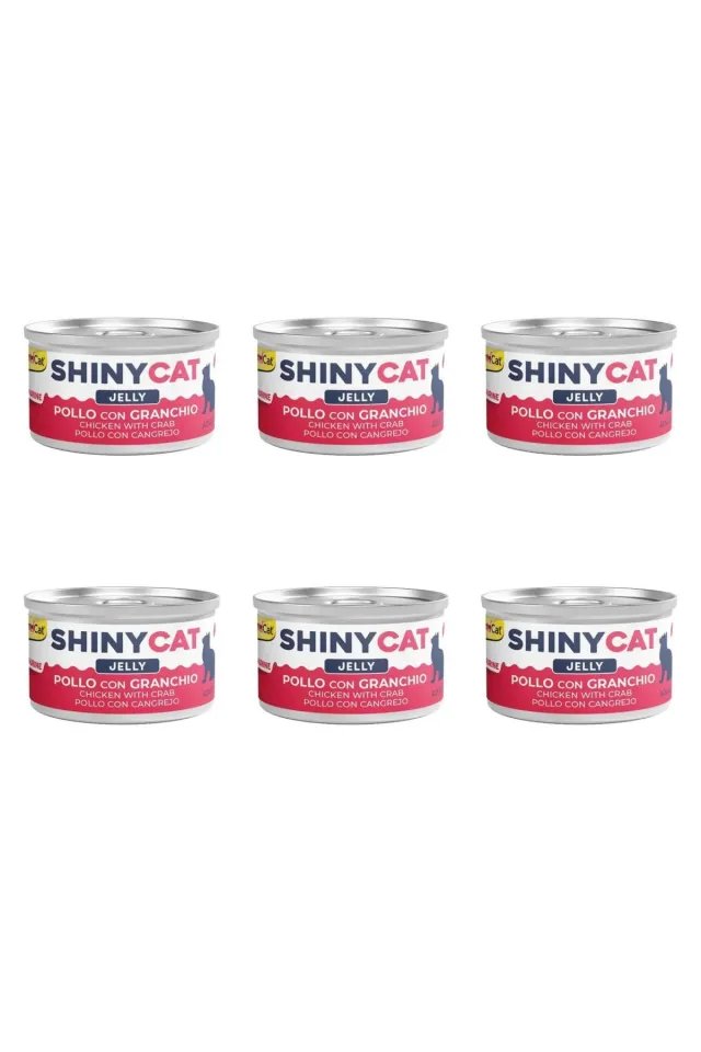 Shinycat Tavuklu Ve Yengeçli Konserve Kedi Maması 70 Gr (6 Adet)