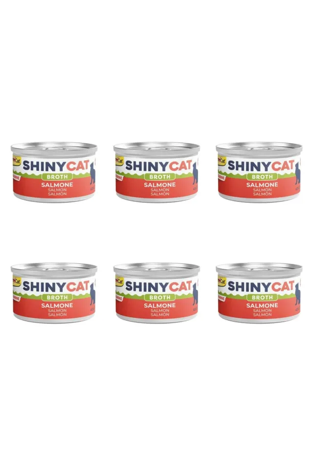 Shinycat Broth Somonlu Konserve Kedi Maması 70 Gr (6 Adet)