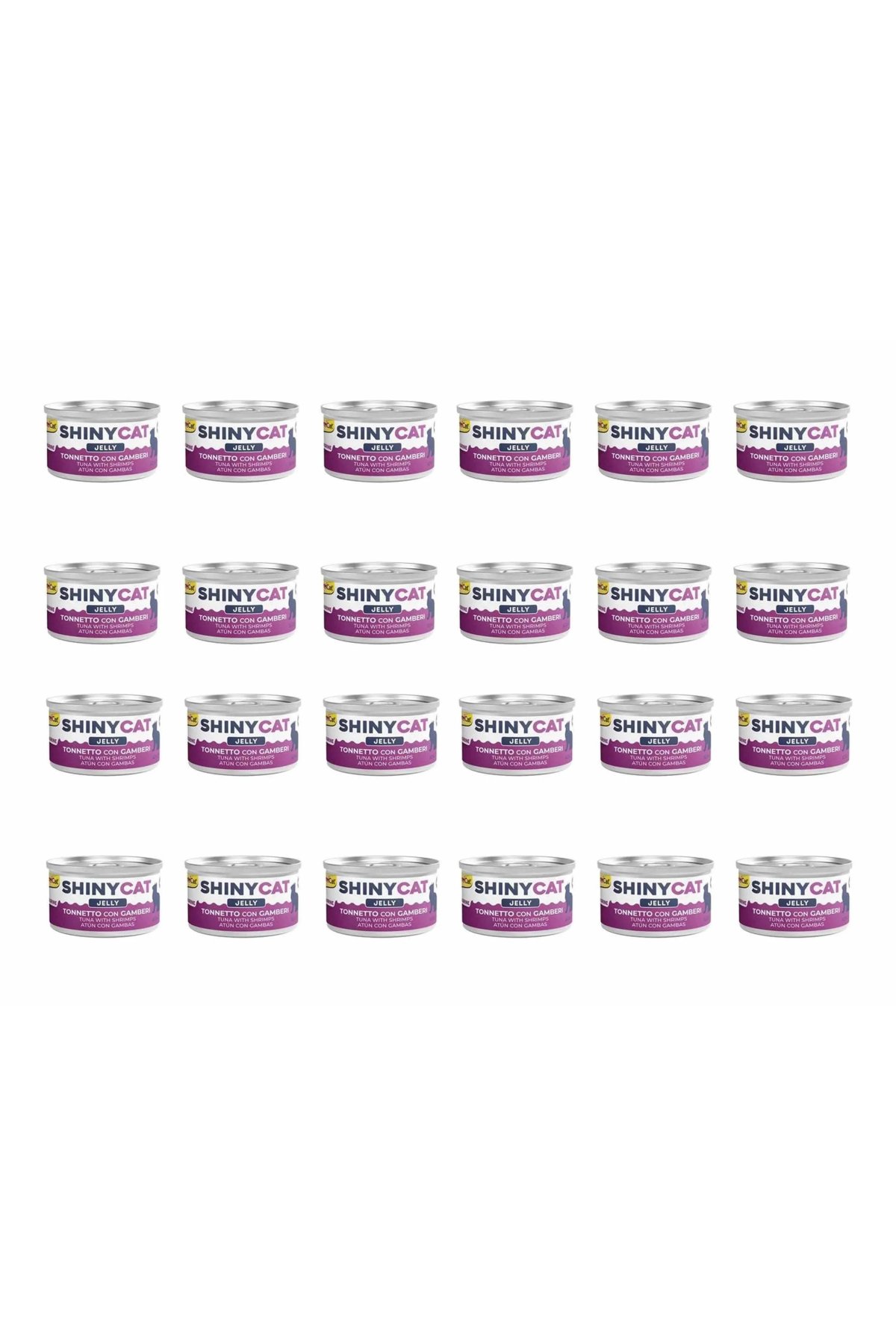 Shinycat Karidesli Ve Ton Balıklı Konserve Kedi Maması 70 Gr (24 Adet)