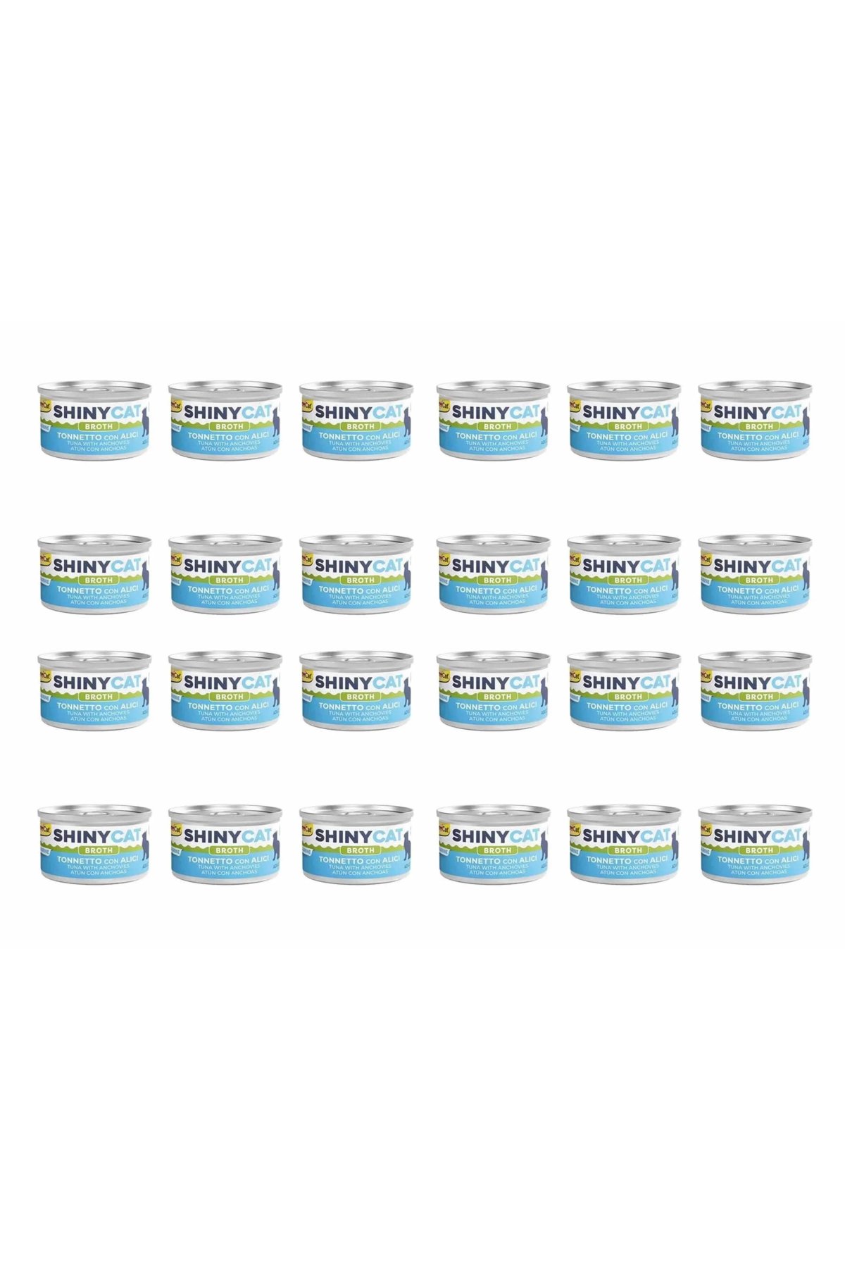 Shinycat Broth Ançüezli Ton Balıklı Konserve Kedi Maması 70 Gr (24 Adet)