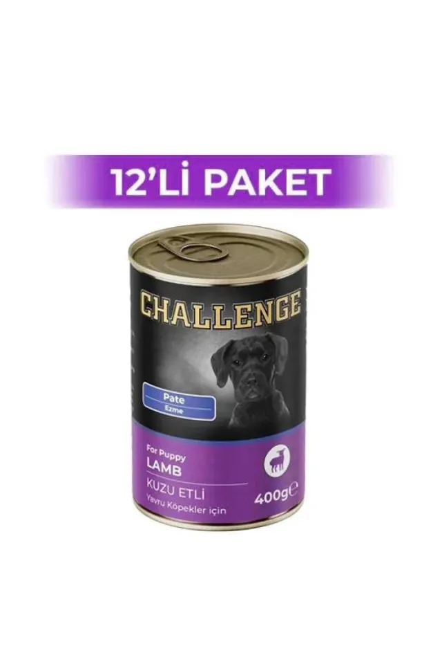 Kuzu Etli Pate Yavru Köpek Konservesi 400 g (12 Adet)