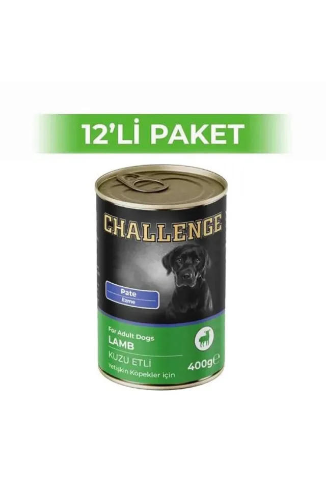 Kuzu Etli Pate Köpek Konservesi 400 g (12 Adet)