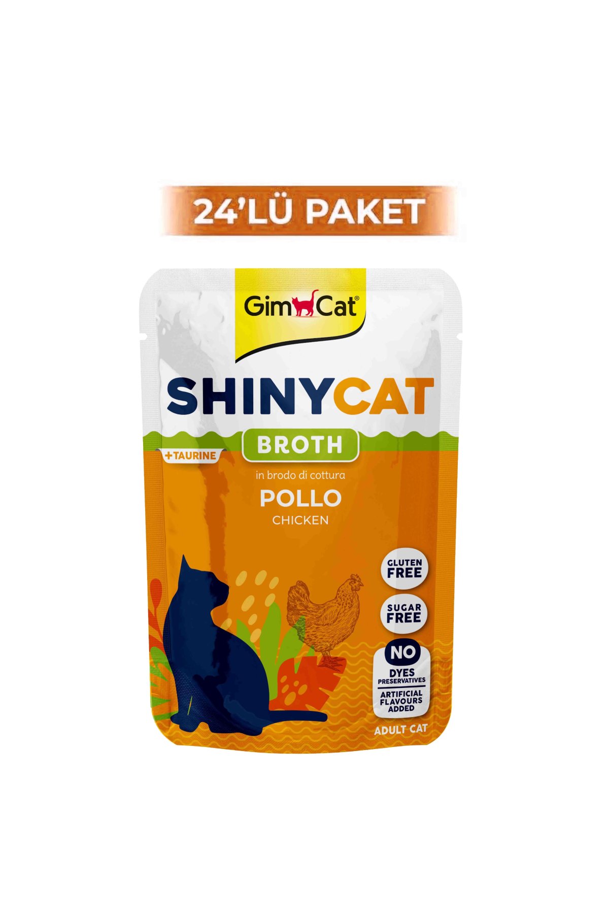 Shinycat Broth Tavuklu Pouch Konserve Kedi Maması 70 Gr (24 Adet)