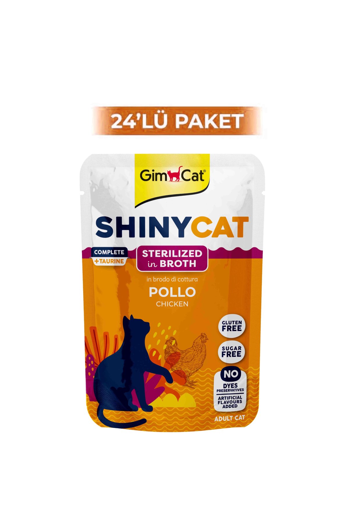 Shinycat Broth Sterilised Tavuklu Pouch Konserve Kedi Maması 70 Gr (24 Adet)