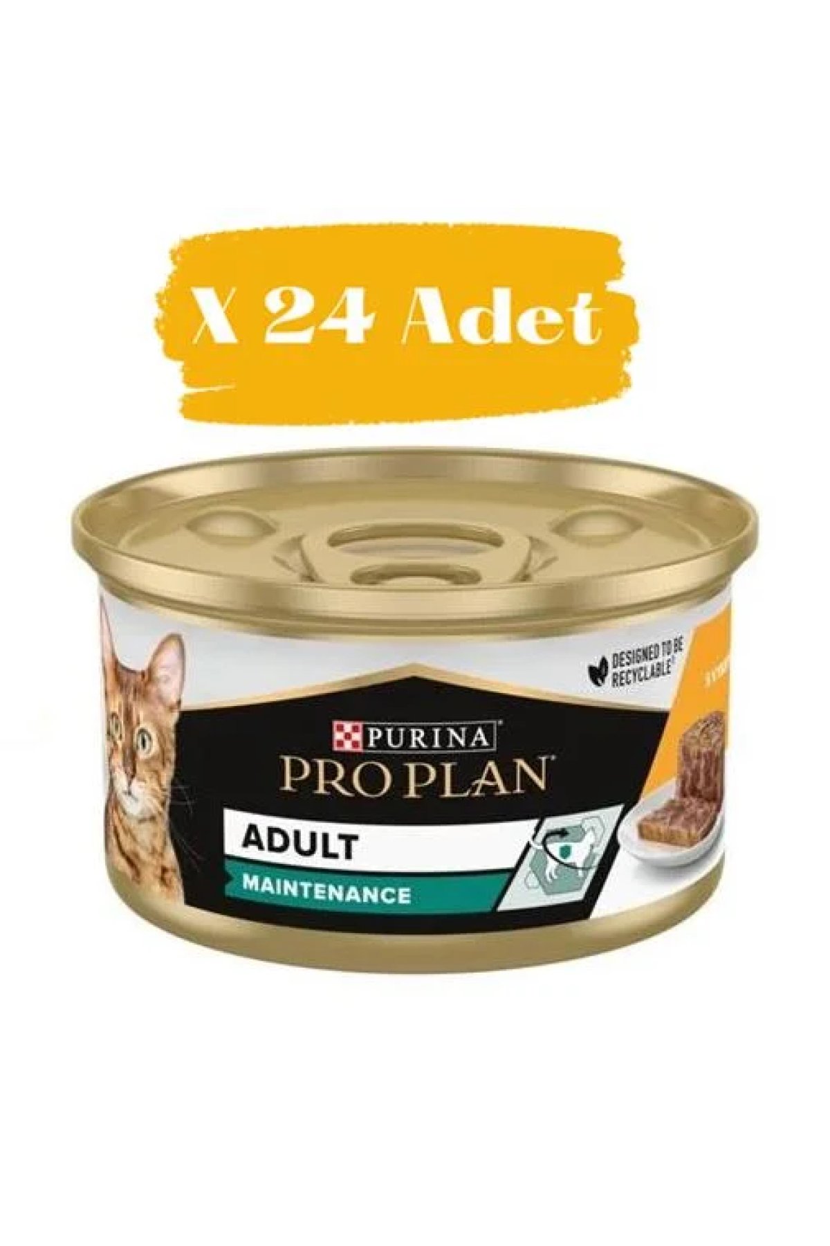 Adult Tavuklu Yetişkin Kedi Konservesi  85 gr (24 Adet)