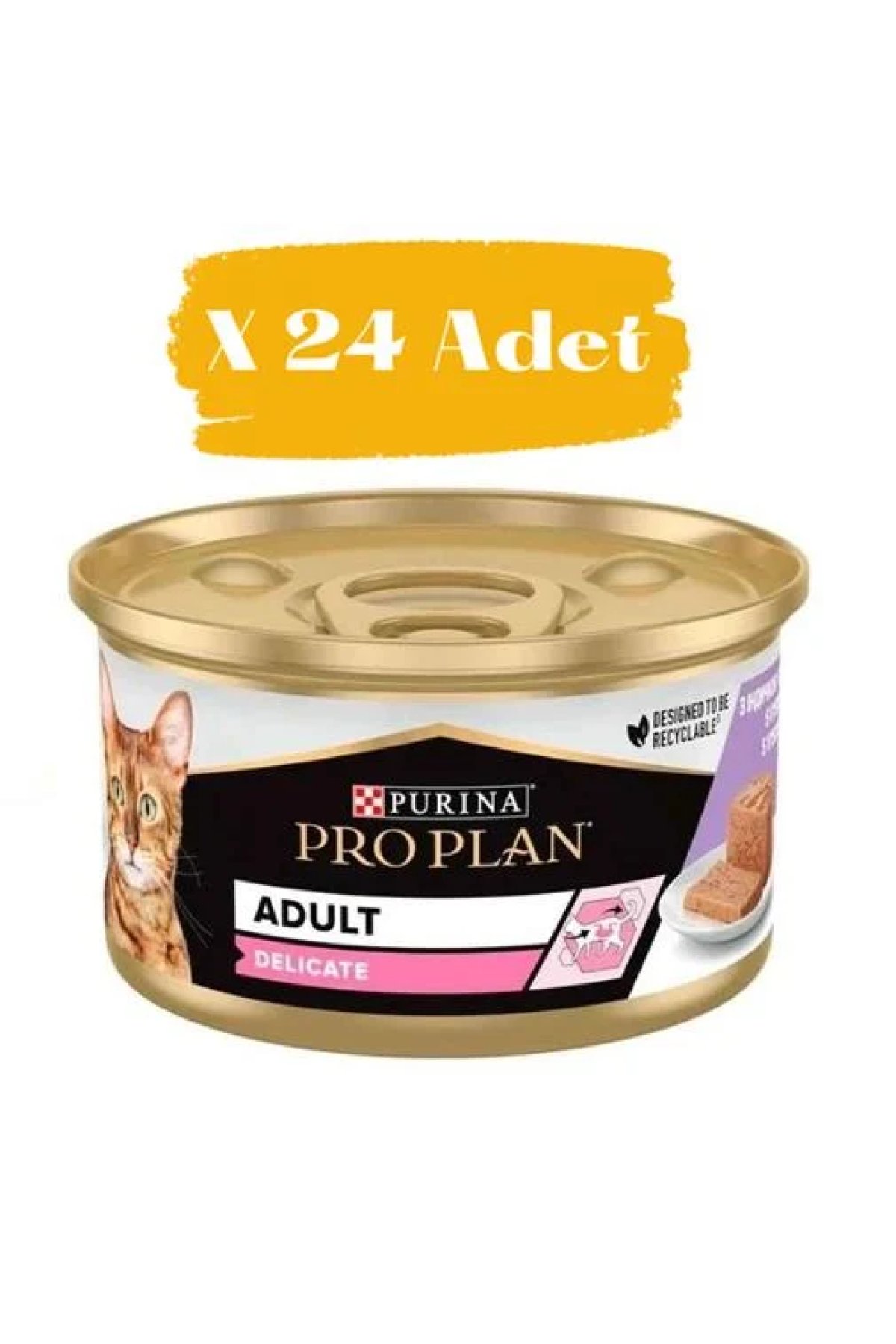 Adult Hindili Yetişkin Kedi Konservesi  85 gr (24 Adet)
