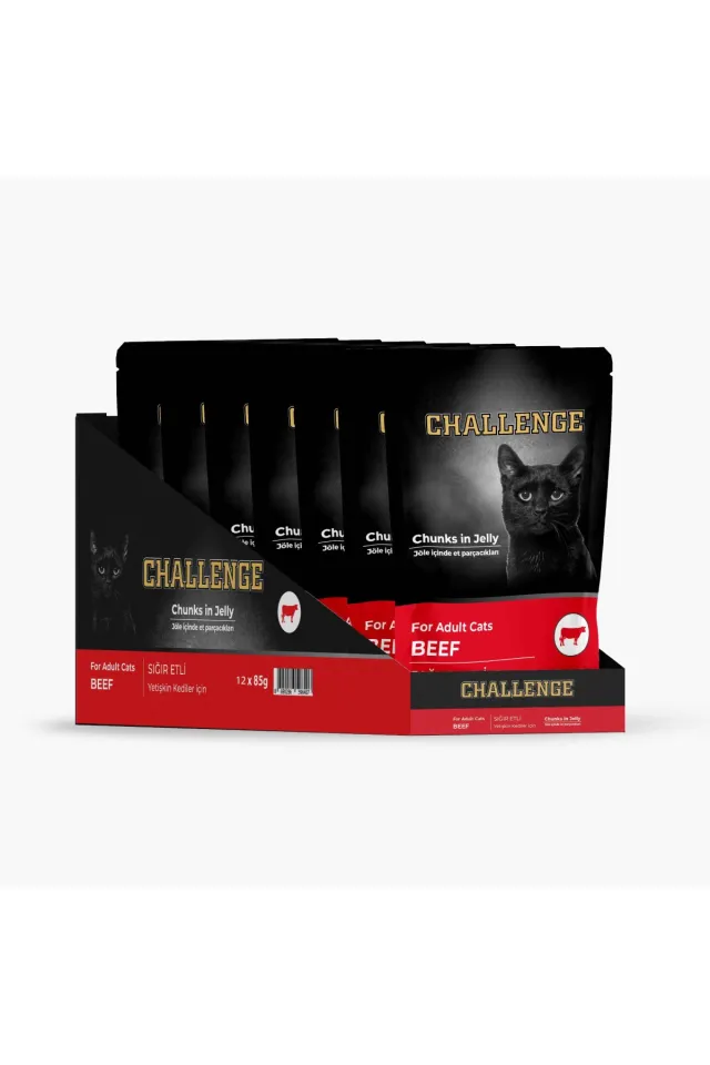 Sığır Etli Pouch Kedi Konservesi 85 g (12 Adet)