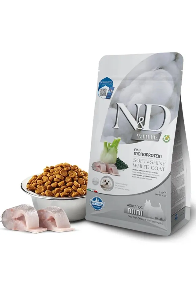 White Dog Levrek, Rezene Ve Spirulina Mini Yetişkin Köpek Maması 5 kg