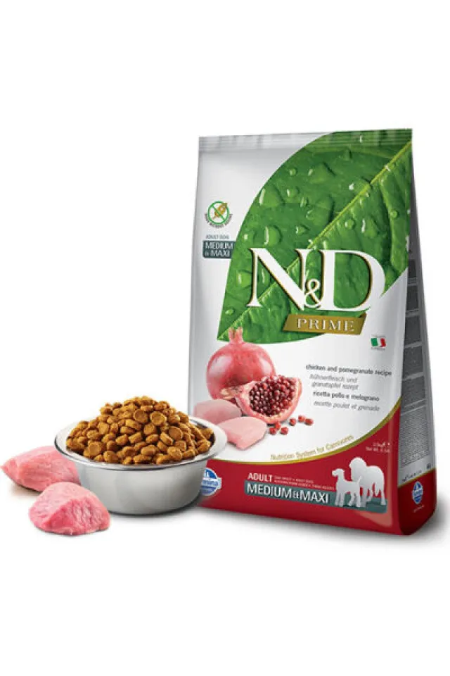 Prime Tavuklu Narlı Tahılsız Medium Maxi Yetişkin Köpek Maması 2,5 kg