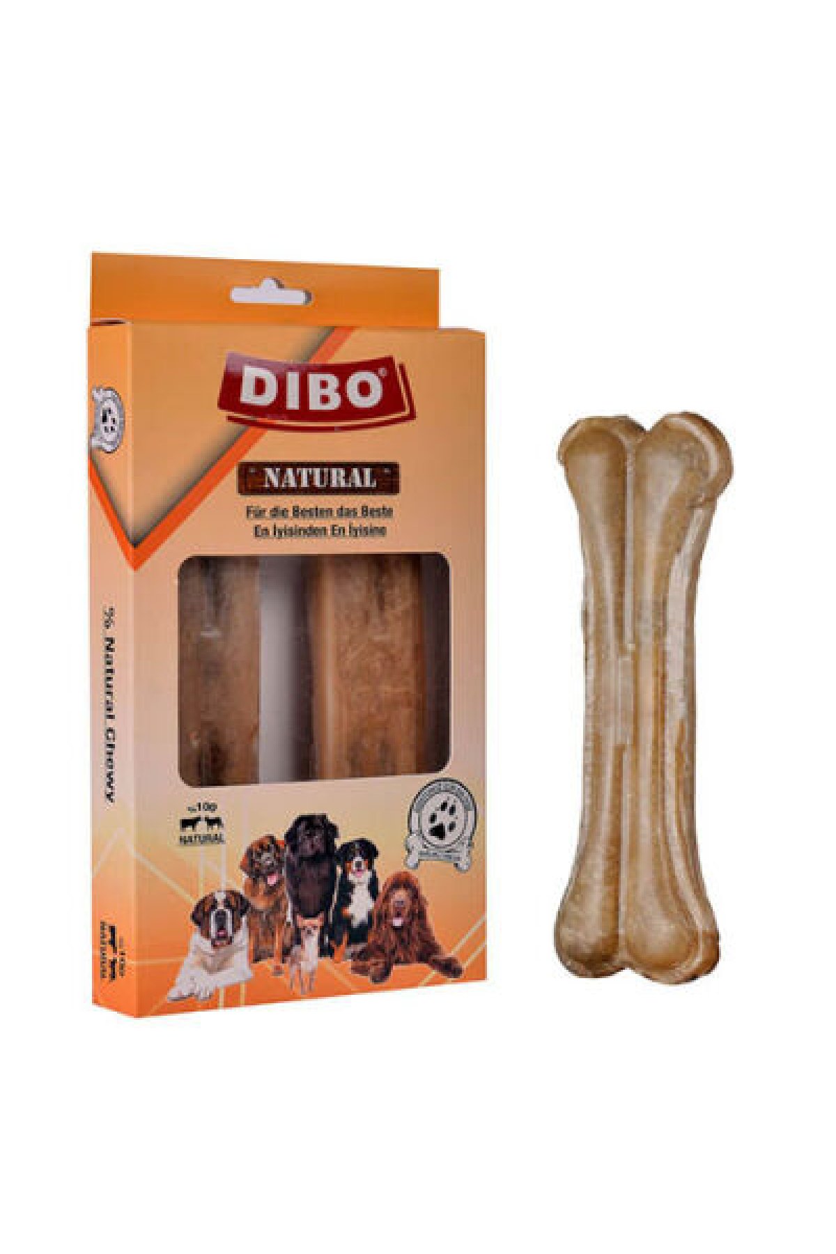 Natürel Press Kemik Köpek Ödülü 2'li 75-80 Gr 13 Cm