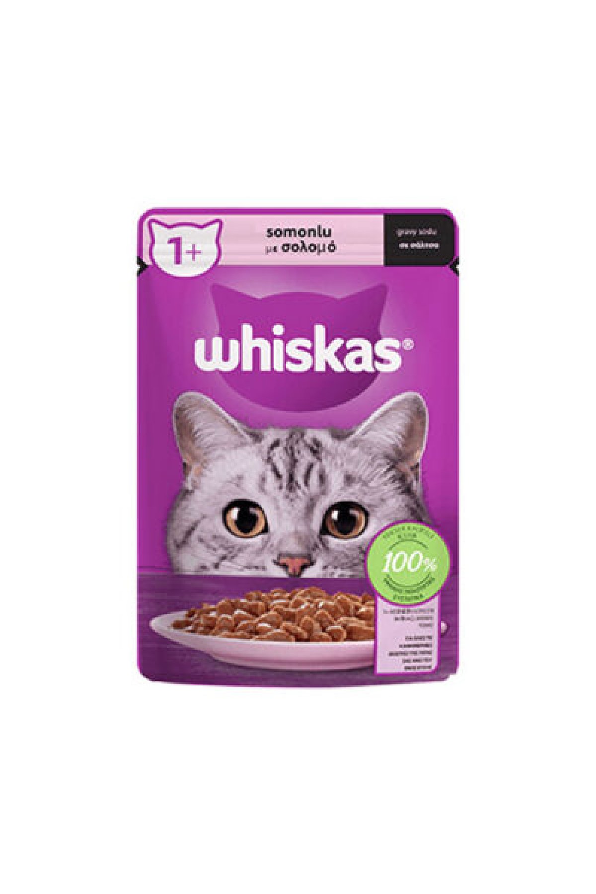 Pouch Sos İçinde Somonlu Yetişkin Kedi Konservesi 12 Adet 85 Gr