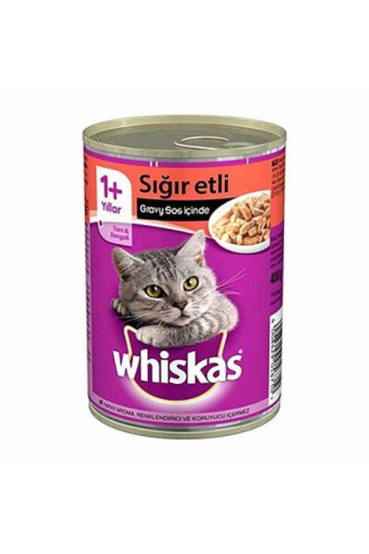 Gravy Soslu Sığır Etli Yetişkin Kedi Konservesi 24 Adet 400 Gr