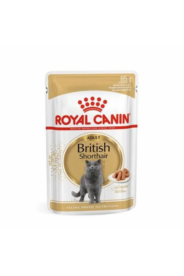British Shorthair Adult Pouch Yetişkin Kedi Konservesi 6 Adet 85 Gr