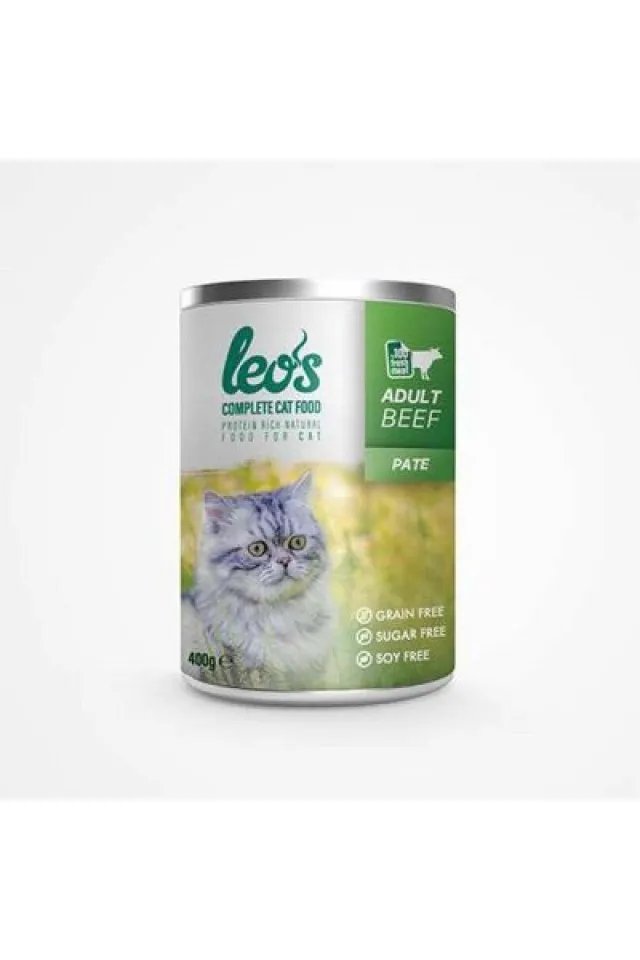 Sığır Etli Pate Yetişkin Kedi Konservesi 6 Adet 400 Gr