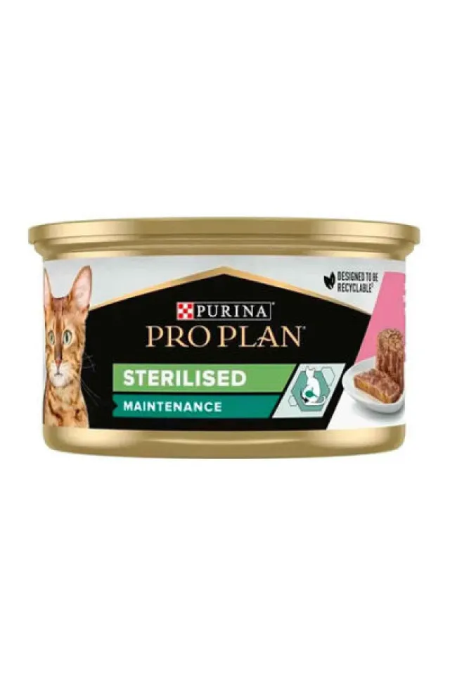 Sterilised Somonlu Kısırlaştırılmış Kedi Konservesi 6 Adet 85 Gr